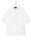 Emporio Armani Logo-print Short-sleeved Shirt In White