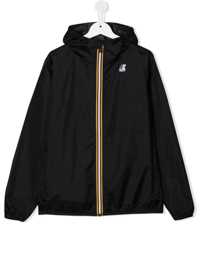 K-way Teen Logo-print Hoodie In Black