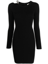 MICHAEL MICHAEL KORS CHAIN-DETAIL RIB-KNIT DRESS