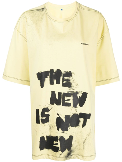 Ader Error Tnnn Logo-print T-shirt In Yellow