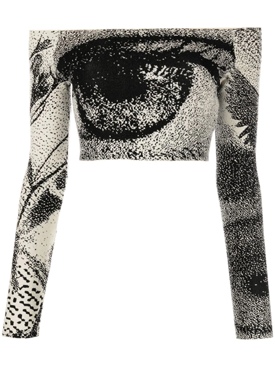 Paloma Wool Lucy Knit Printed Top Ecru