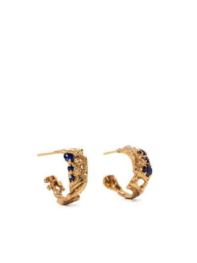Loveness Lee Tima Sapphire Earrings In Gold