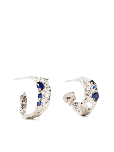 Loveness Lee Argenti Sapphire Earrings In Silver