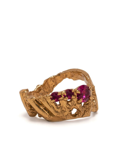 Loveness Lee Gold-plated Hati Ruby Ring