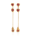 Loveness Lee Naha Ruby Drop Earrings In Gold