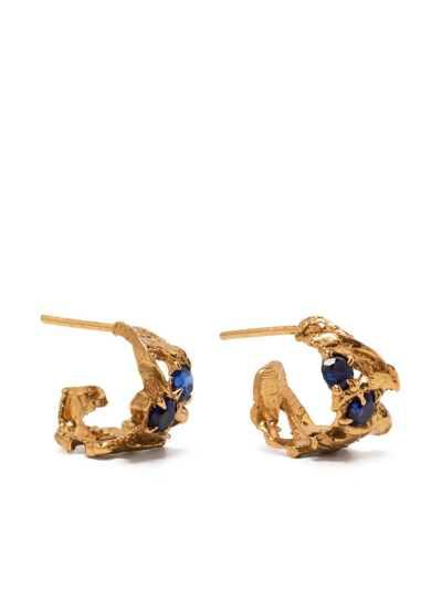 Loveness Lee Dila Sapphire Earrings In Gold