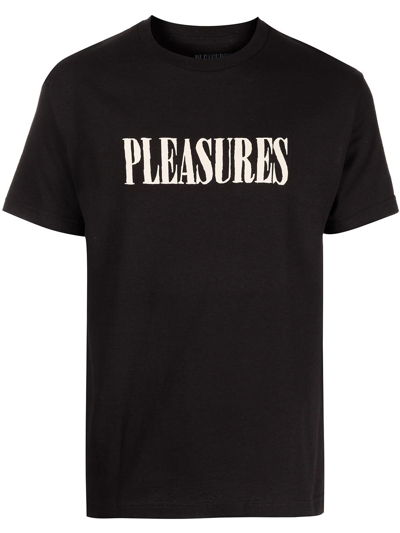 Pleasures Tickle Logo T-shirt In Black