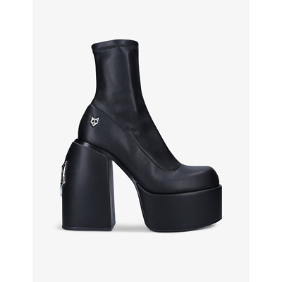 Naked Wolfe Sugar Faux-leather Ankle Boots In Black
