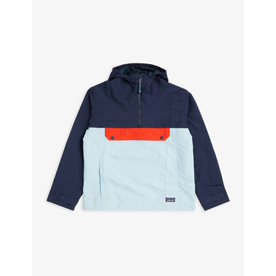 Patagonia Kids' Logo-patch Recycled-nylon Jacket 5-14 Years In Blue