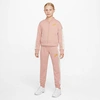 Nike Kids'  Girls' Sportswear Taped Track Suit In Rose Whisper/dark Sulfur/dark Sulfur