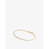 ANNI LU ANNI LU WOMENS SOFT ROSE ASYM 18CT YELLOW GOLD-PLATED BRASS AND GLASS BEAD BRACELET,56182591