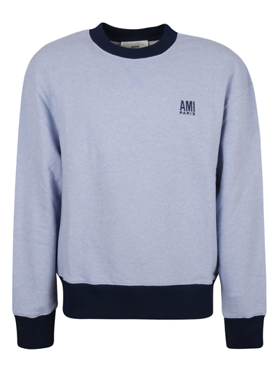 Ami Alexandre Mattiussi Blue Paris Sweatshirt In Sky Blue/450