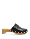 BY FAR HANS GLOSS LEATHER CLOGS