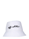 Off-white White Script Logo Hat In White