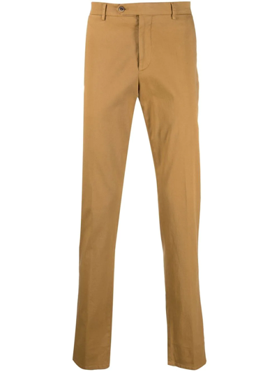 Lardini Straight-leg Tailored Trousers In Brown