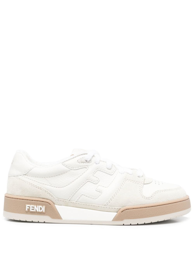 Fendi Match Low-top Sneakers In White