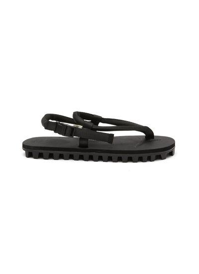 Suicoke Gut Thong-strap Flip Flop Sandals In Black