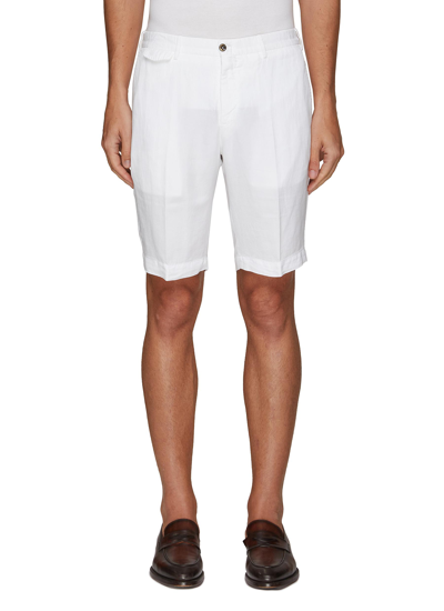 Pt Torino Slim Fit Flat Front Batavia Shorts In White