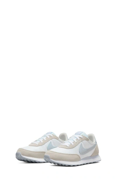Nike Kids' Waffle Trainer 2 Sneaker In White/ Brown/ White/ Aura