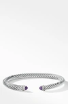 David Yurman Cable Classics Bracelet With Semiprecious Stones & Diamonds In Silver