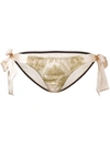 Gilda & Pearl Harlow Gold Lace Tie-side Knicker In Pink