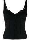 Balenciaga Sleeveless Scoop-back Top In Black