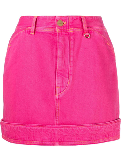 Jacquemus La Jupe De Nimes Organic-denim Mini Skirt In Pink