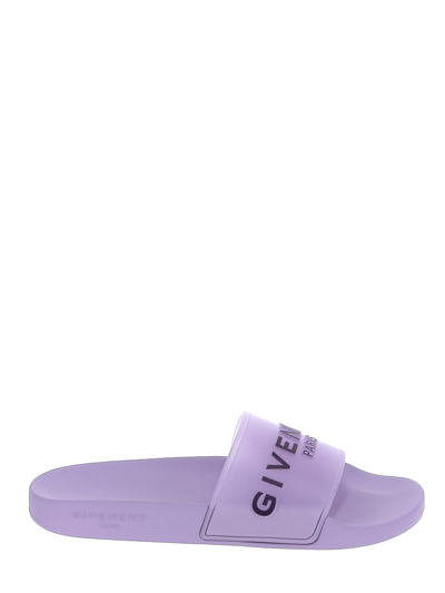 Givenchy Purple Logo Flat Sandals