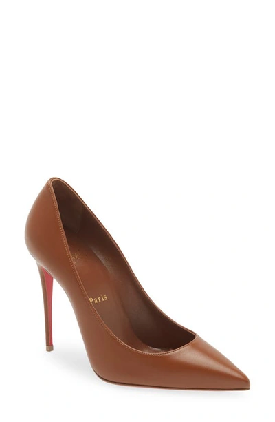 Christian Louboutin Kate 100 Leather Pump In Nude 5