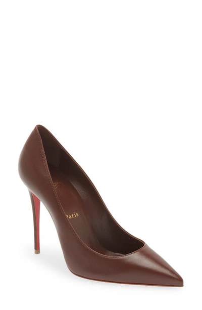 Christian Louboutin Kate 100 Leather Courts In Brown