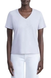 Lafayette 148 James V-neck Linen & Cotton T-shirt In Aster