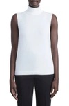 Lafayette 148 Sleeveless Knit Turtleneck Shell In Cloud