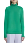 Lafayette 148 Knit Raglan-sleeve Turtleneck Sweater In Garden Green