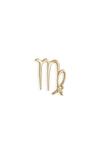 Lana Jewelry Half Pair Solo Zodiac Stud Earring In Yellow/ Virgo