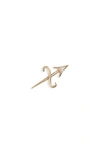 Lana Jewelry Twenty 14k Gold & Diamond Sagittarius Stud Earring