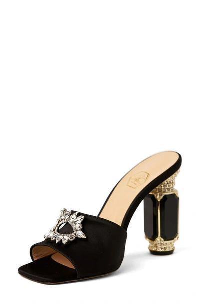 Nalebe Eureka Aurum Crystal-embellished Mules In Black