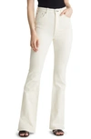 Rag & Bone Icon Casey High-rise Flare Jeans In Ecru