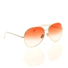 Carmen Sol Gold Aviator Sunglasses In Gradient Red