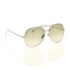 Carmen Sol Gold Aviator Sunglasses In Gradient Green