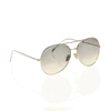 Carmen Sol Silver Aviator Sunglasses In Gradient Gray