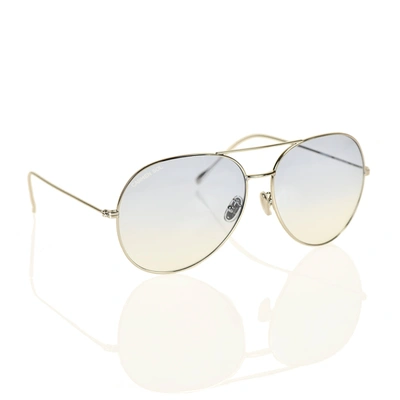 Carmen Sol Silver Aviator Sunglasses In Gradient Baby Blue