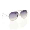 Carmen Sol Silver Aviator Sunglasses In Gradient Dark Gray