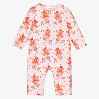 Flower Fairies By Childrensalon Baby Girls Pink Cotton Romper Suit