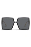 Dior 30montaigne Su Black Square Sunglasses In Grey