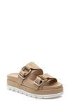 Jslides Baha Leather Double-buckle Slide Sandals