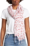 LA FIORENTINA STAR PRINT TWISTED FRINGE SCARF