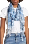 LA FIORENTINA CHECKERED TWISHED FRINGE SCARF