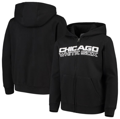 Outerstuff Kids' Youth Black Chicago White Sox Team Color Wordmark Full-zip Hoodie