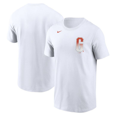 Nike Men's  White San Francisco Giants Team City Connect Wordmark T-shirt