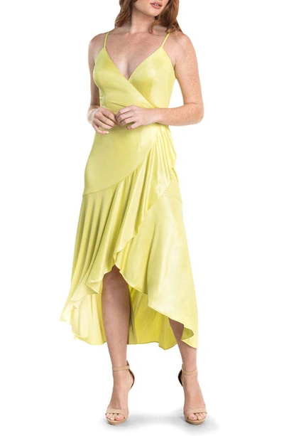 Dress The Population Salome Wrap Dress In Green